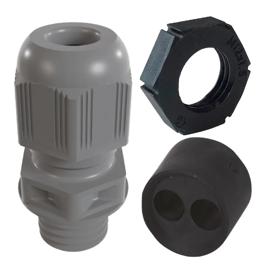 Essentra Cable Gland Insert 2 M12 EPDM Black [550915]; 10301319