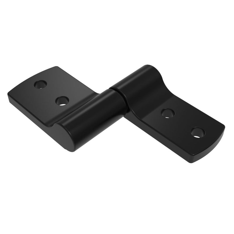 SOUTHCO Constant Torque Hinge, Asymmetric, Forward Torque 0.41 N-m (3.6 in-lbf), Reverse Torque 0.68 N-m (6 in-lbf), Rivet / Screw (thru hole), Zinc Alloy, Black [ST-8A-60RA-50]