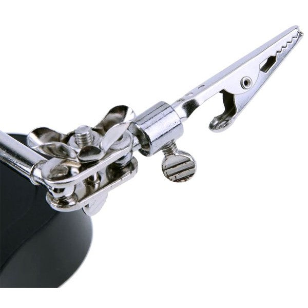 Third hand with lens, light and soldering iron stand