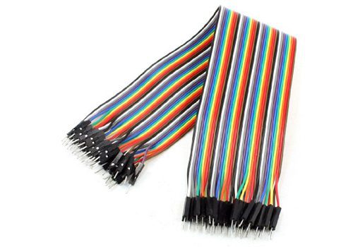 40 colored male-male jumper wires