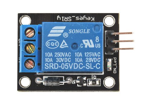 1 relay module 5 Vdc 10A (assembled)