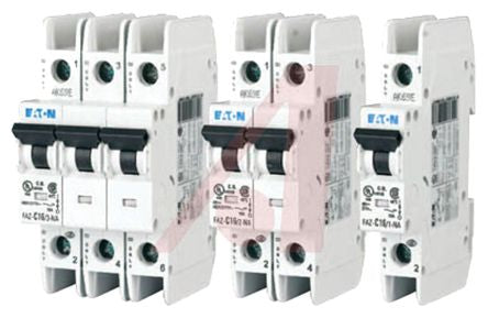 Eaton xEffect FAZ MCB Mini Circuit Breaker3P, 15A Curve C, 240 → 415V AC, 10 kA Breaking Capacity [FAZ-C15/3-NA]; 847-3273