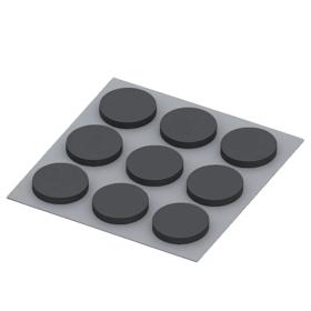 Essentra Non Slip Pad 12.7 mm 1.6 mm Black PE Foam [ASPR-8-062]; 10148464