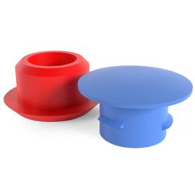 Essentra Snap Fit Plug UNF 7/16 in x 20 UNF/JIC 9.5 mm Blue LDPE - PIR [12512]; 10085141