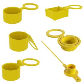 Essentra Gas Cylinder Valve Cap 21.7 mm N LDPE Yellow [12940]; 10087473