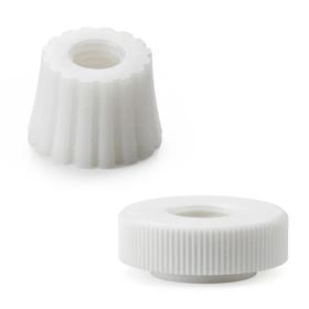 Essentra Conical Knurled Nut M4 16.0 mm 12.0 mm Nylon 6/6 Natural [0580020000VR]; 10061404