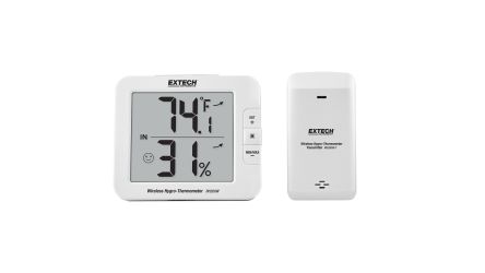 Extech RH200W Digital Hygrometer, ±5 %RH Accuracy, +50°C Max, 99%RH Max [RH200W]; 100-025