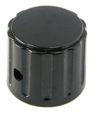 RS PRO 21mm Black Potentiometer Knob for 6.4mm Shaft Splined [0]; 100-054