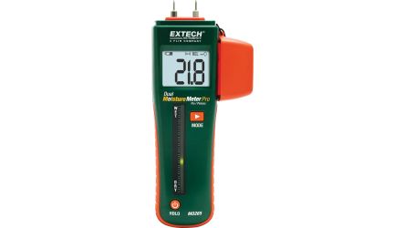 Extech MO265 Moisture Meter, Backlit Digital LCD Display, Battery-Powered [MO265]; 100-076