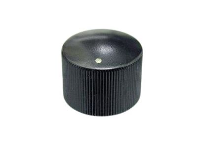RS PRO 18mm Black Potentiometer Knob for 6.4mm Shaft Splined [0]; 100-105