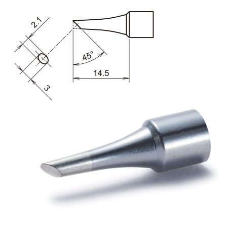 Hakko T32-BC2 2.1 mm Bevel Soldering Iron Tip for use with FX-8806 [T32-BC2]; 100-165