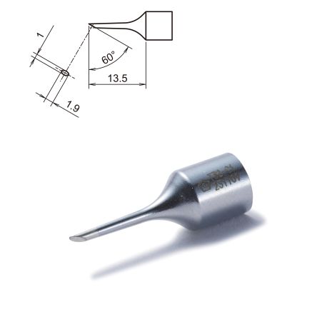 Hakko T32-C1 1 mm Bevel Soldering Iron Tip for use with FX-8806 [T32-C1]; 100-542