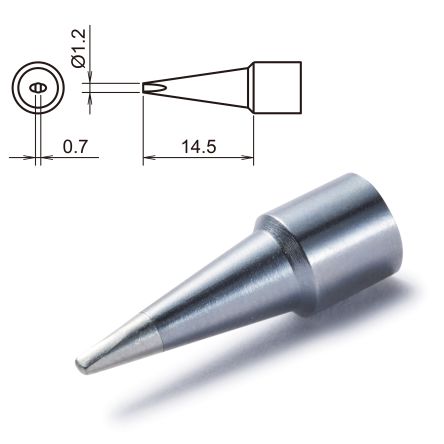 Hakko T32-D12 1.2 mm Chisel Soldering Iron Tip for use with FX-8806 [T32-D12]; 100-544