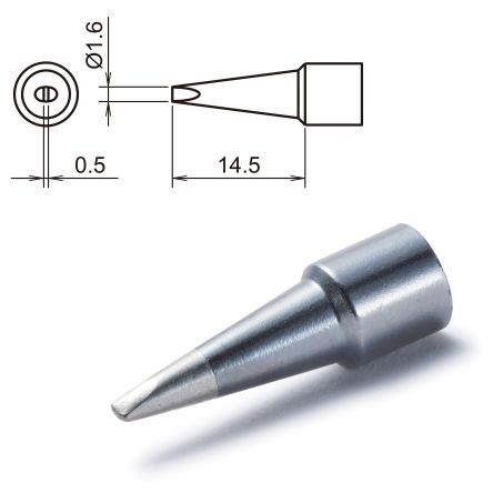 Hakko T32-D16 1.6 mm Chisel Soldering Iron Tip for use with FX-8806 [T32-D16]; 100-546