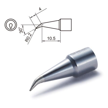 Hakko T32-J02 0.5 mm Conical Soldering Iron Tip for use with FX-8806 [T32-J02]; 100-553
