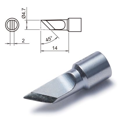 Hakko T32-KF 4.7 mm Knife Soldering Iron Tip for use with FX-8806 [T32-KF]; 100-555