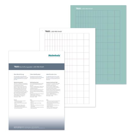 Helmholz GmbH & Co. KG 600-980 Series Labeling Sheet for Use with TB20 Tool Box [600-980-9AA01]; 100-786