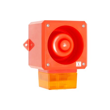 Clifford & Snell YL50 Series Amber Sounder Beacon, 115 V ac, IP66, Wall Mount, 112dB at 1 Metre [YL50/LL/A/RF/WR]; 100-971