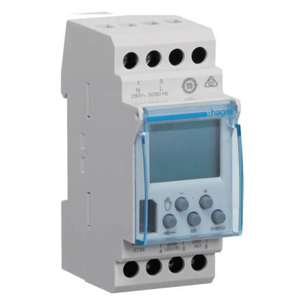 Hager Digital Time Switch 230 V ac, 1-Channel [EGN103]; 100-998