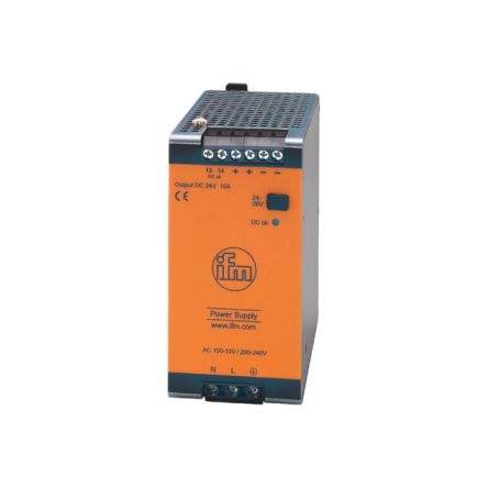ifm electronic Switching Power Supply, DN4013, 24 → 28V dc, 10A, 240W, 1 Output, 100 → 120 / 200 → [DN4013]; 101-232