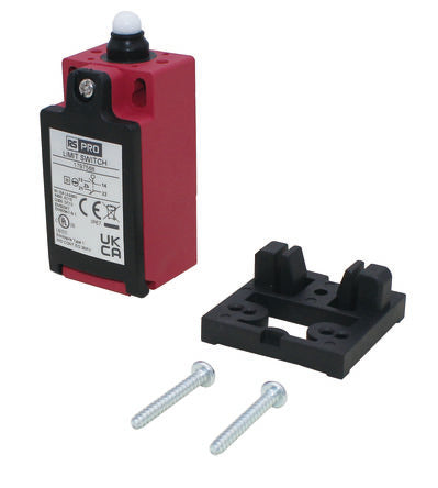 RS PRO Door Interlock Micro Switch, Plunger, SPDT 10A IP67 Glass Fibre Reinforced Plastic, -25 → 80°C [0]; 101-953