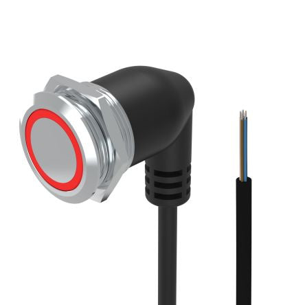 EAO 82 Series Illuminated Push Button Switch, Momentary, Panel Mount, 22mm Cutout, 1CO, Blue LED, 35V, IP65, IP67 [82-665G.1124]; 102-401