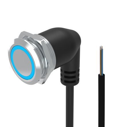 EAO 82 Series Illuminated Push Button Switch, Momentary, Panel Mount, 22mm Cutout, 1CO, Green LED, 35V, IP65, IP67 [82-665G.1134]; 102-403
