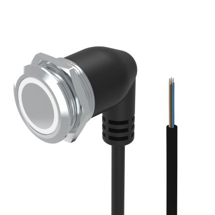 EAO 82 Series Illuminated Push Button Switch, Momentary, Panel Mount, 22mm Cutout, 1CO, White LED, 35V, IP65, IP67 [82-665G.2154]; 102-411