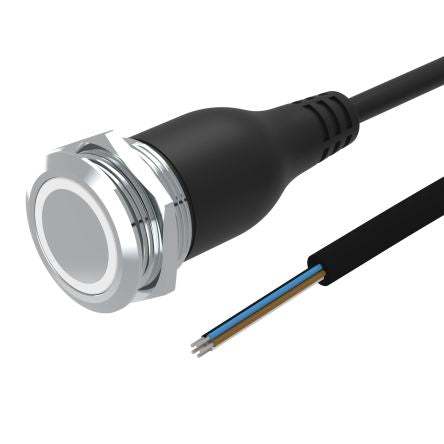 EAO 82 Series Push Button Switch, Momertary, Panel Mount, 22mm Cutout, 1CO, 35V, IP65, IP67 [82-665C.2000]; 102-441