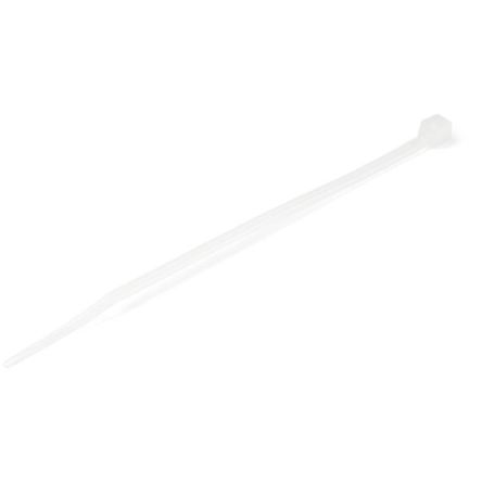 StarTech.com Cable Tie, Cable Ties, 100mm x 2.5 mm, White Nylon, Pk-100 [CBMZT4N]; 102-540