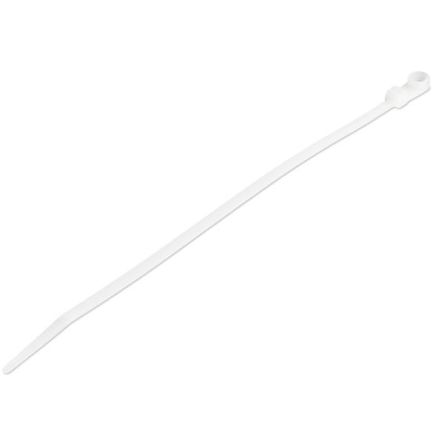 StarTech.com Cable Tie, Cable Ties With Mounting Hole, 219mm x 2.5 mm, White Nylon, Pk-100 [CBMZTS10N8]; 102-546