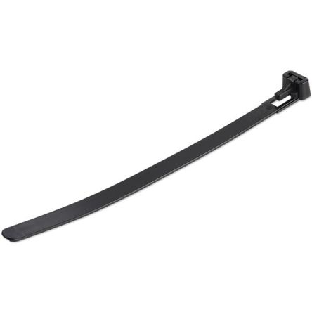 StarTech.com Cable Tie, Reuseable, 150mm x 8 mm, Black Nylon, Pk-100 [CBMZTRB6BK]; 102-558
