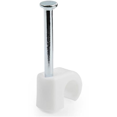 StarTech.com White Polyethylene Clamp collars with nail, 7mm Max. Bundle [CBMNMCC2]; 102-568
