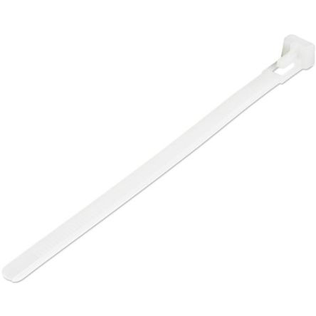 StarTech.com Cable Tie, Reuseable, 150mm x 8 mm, White Nylon, Pk-100 [CBMZTRB6]; 102-587