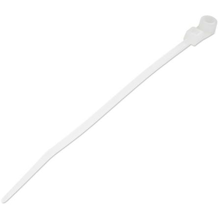 StarTech.com Cable Tie, Cable Ties With Mounting Hole, 110mm x 2.5 mm, White Nylon, Pk-100 [CBMZTS10N4]; 102-593