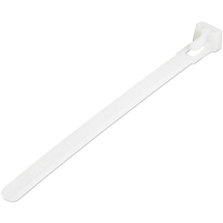 StarTech.com Cable Tie, Reuseable, 125mm x 8 mm, White Nylon, Pk-100 [CBMZTRB5]; 102-594