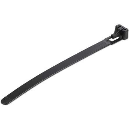 StarTech.com Cable Tie, Reuseable, 125mm x 8 mm, Black Nylon, Pk-100 [CBMZTRB5BK]; 102-595