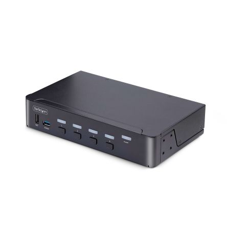 StarTech.com 4 Port USB DisplayPort KVM Switch, 3.5 mm Stereo 7680 x 4320 Maximum Resolution [D86A2-4-PORT-8K-KVM]; 102-615