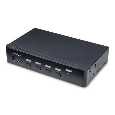 StarTech.com 4 Port USB DisplayPort KVM Switch, 3.5 mm Stereo 4096 x 2160 Maximum Resolution [P4AD122-KVM-SWITCH]; 102-629