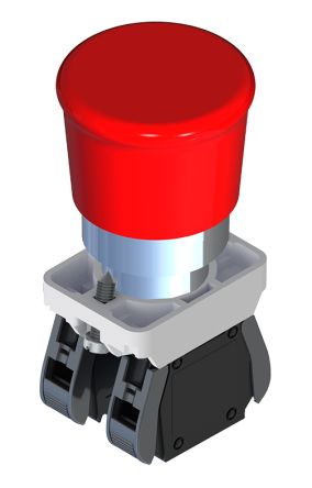 RS PRO Push Button Switch, Snap Action, Panel Mount, 22.5mm Cutout, 1NO+1NC, IP20, IP65 [0]; 102-719