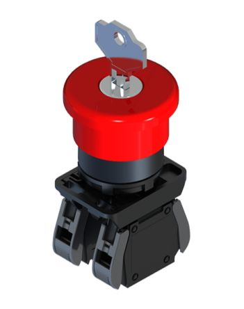 RS PRO Push Button Switch, Latching, Panel Mount, 22.5mm Cutout, 1NO+1NC, IP20, IP65 [0]; 102-722