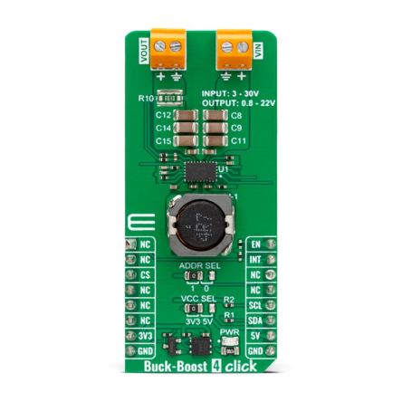 MikroElektronika Add-On Board Buck-Boost Controller for TPS55289 for MikroBUS Socket [MIKROE-5924]; 102-819