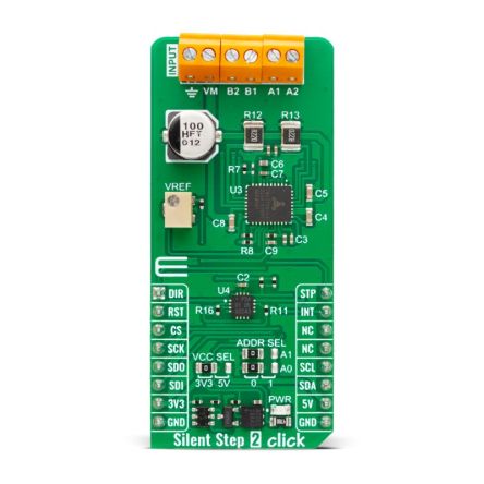 MikroElektronika Add-On Board Stepper Motor Driver for TMC2130 for MikroBUS Socket [MIKROE-5934]; 102-824