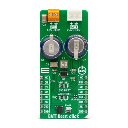 MikroElektronika Add-On Board Boost Controller for CR2032 for MikroBUS Socket [MIKROE-5947]; 102-842