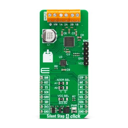 MikroElektronika Add-On Board Stepper Motor Driver for TMC2240 for MikroBUS Socket [MIKROE-5980]; 102-845
