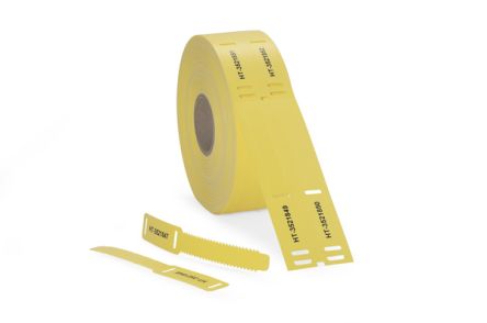 HellermannTyton TAGPU Tag Cable Marker, Yellow, for Cable Bundle, 556-80589 TAGPU18X124-LOOP-PUR-YE [556-80589 TAGPU18X124-LOOP-PUR-YE]; 102-891