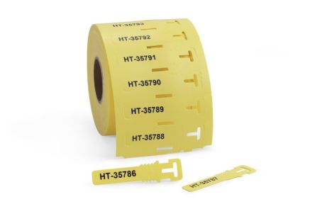HellermannTyton TAGPU Tag Cable Marker, Yellow, for Cable Bundle, 556-80585 TAGPU12X74-LOOP-PUR-YE [556-80585 TAGPU12X74-LOOP-PUR-YE]; 102-893