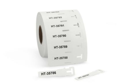 HellermannTyton TAGPU Tag Cable Marker, White, for Cable Bundle, 556-80584 TAGPU12X74-LOOP-PUR-WH [556-80584 TAGPU12X74-LOOP-PUR-WH]; 102-895