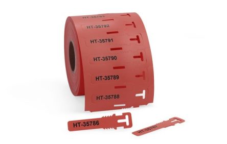 HellermannTyton TAGPU Tag Cable Marker, Red, for Cable Bundle, 556-80587 TAGPU12X74-LOOP-PUR-RD [556-80587 TAGPU12X74-LOOP-PUR-RD]; 102-896
