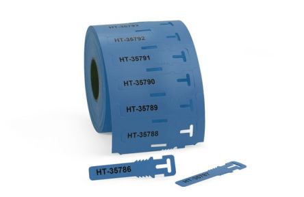 HellermannTyton TAGPU Tag Cable Marker, Blue, for Cable Bundle, 556-80586 TAGPU12X74-LOOP-PUR-BU [556-80586 TAGPU12X74-LOOP-PUR-BU]; 102-897